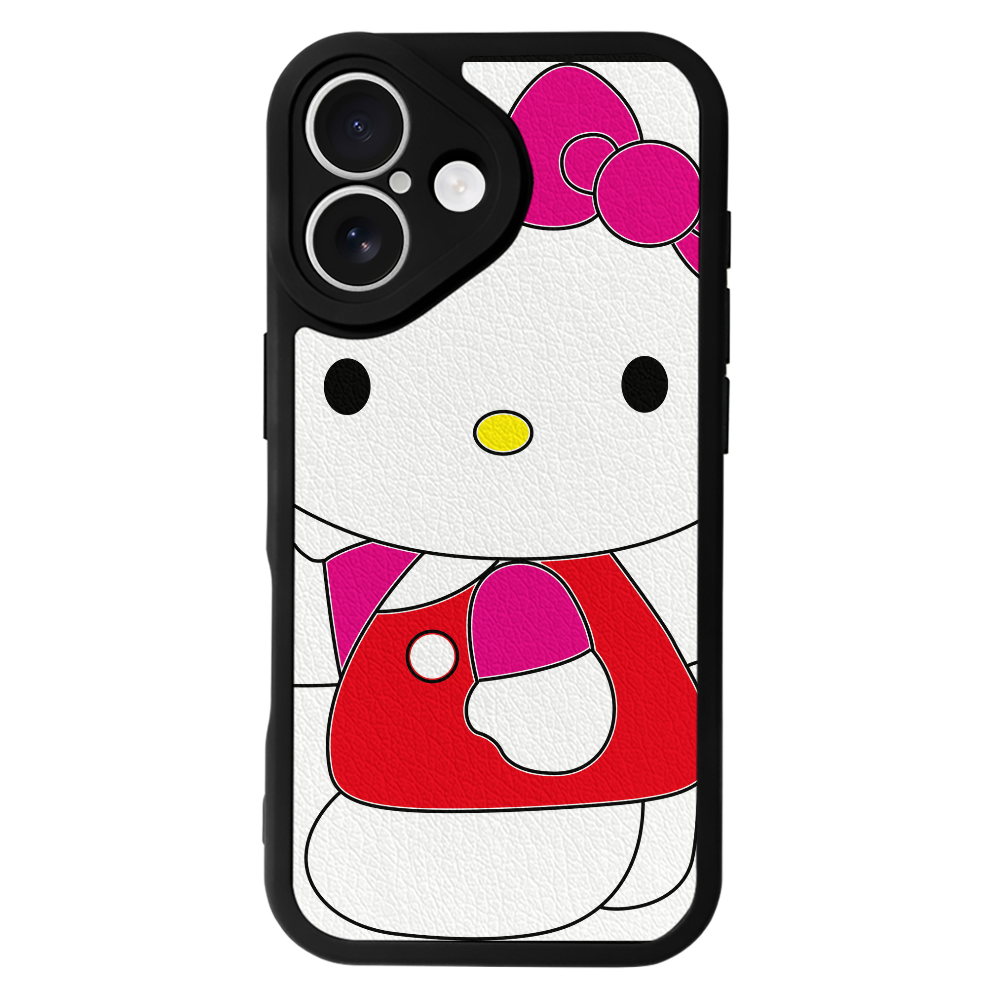 （画像用） Hello Kitty ハローキティ 【iPhone 16シリーズ対応】シリコンスマホケース（レザー調） 材質：シリコン